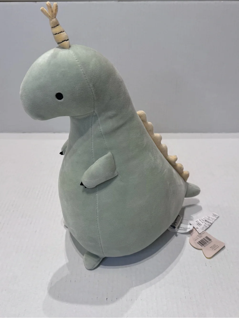 Roomies Party Dinosaur Minicushion Plush Dino Stuffed Animal Toy 15” Mint Green